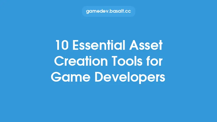 10 Essential Asset Creation Tools for Game Developers Thumbnail