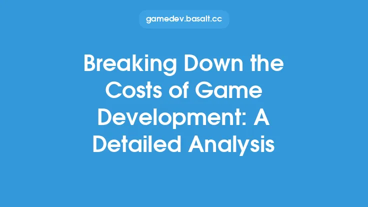Breaking Down the Costs of Game Development: A Detailed Analysis Thumbnail