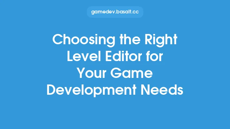 Choosing the Right Level Editor for Your Game Development Needs Thumbnail
