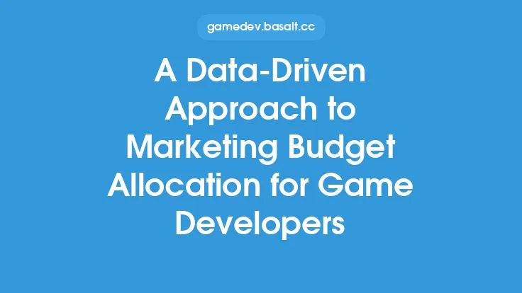 A Data-Driven Approach to Marketing Budget Allocation for Game Developers Thumbnail