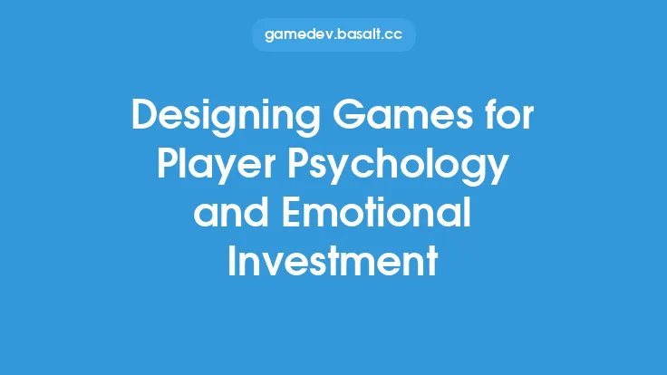 Designing Games for Player Psychology and Emotional Investment Thumbnail