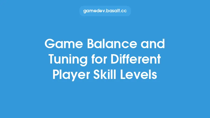 Game Balance and Tuning for Different Player Skill Levels Thumbnail