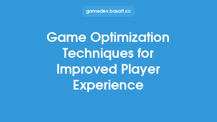 Game Optimization Techniques for Improved Player Experience Thumbnail