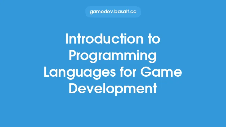 Introduction to Programming Languages for Game Development Thumbnail