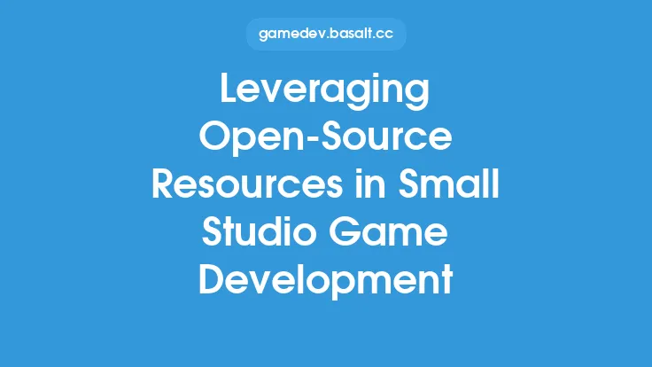 Leveraging Open-Source Resources in Small Studio Game Development Thumbnail