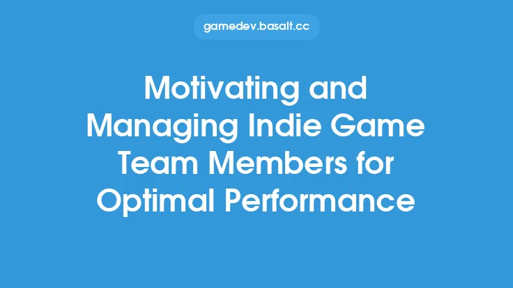 Motivating and Managing Indie Game Team Members for Optimal Performance Thumbnail