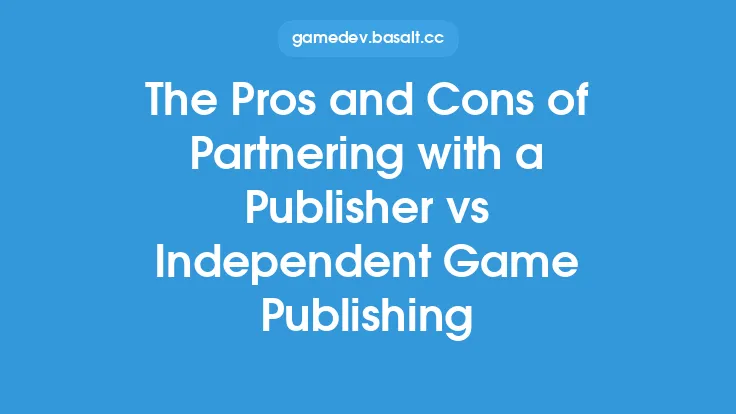 The Pros and Cons of Partnering with a Publisher vs Independent Game Publishing Thumbnail